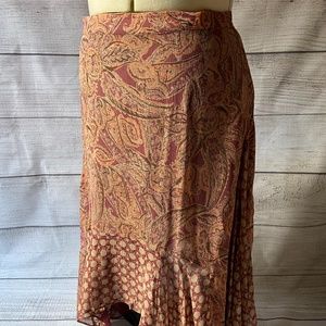 Paisley Constellation Silk Skirt